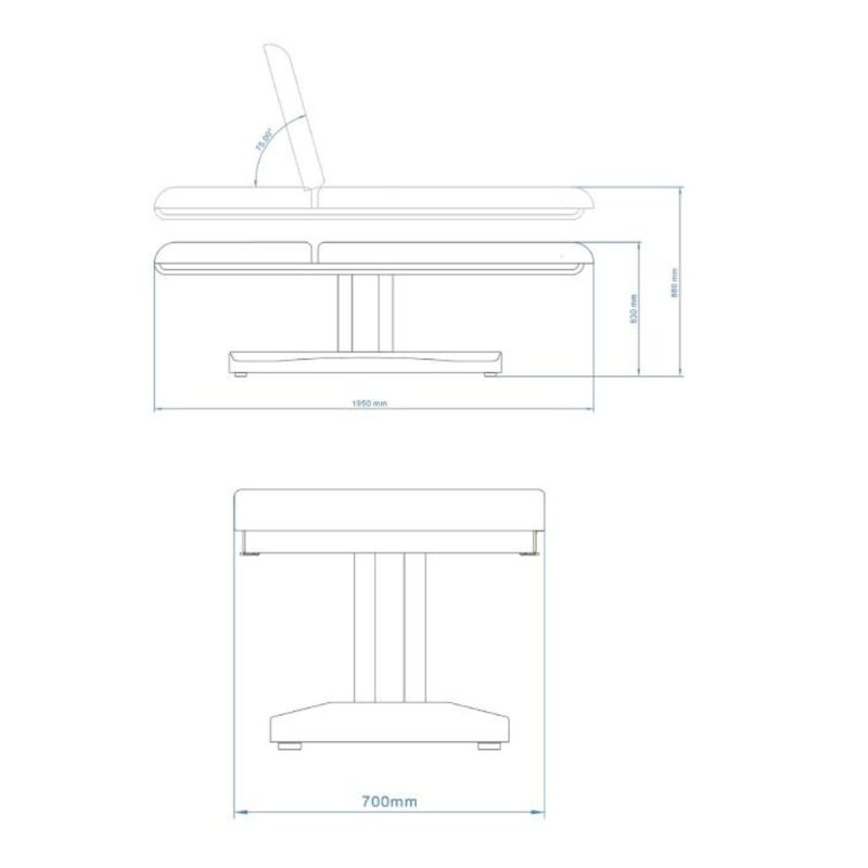 Camilla Eléctrica Blanco 2 Cuerpos Hern Weelko Dimensiones
